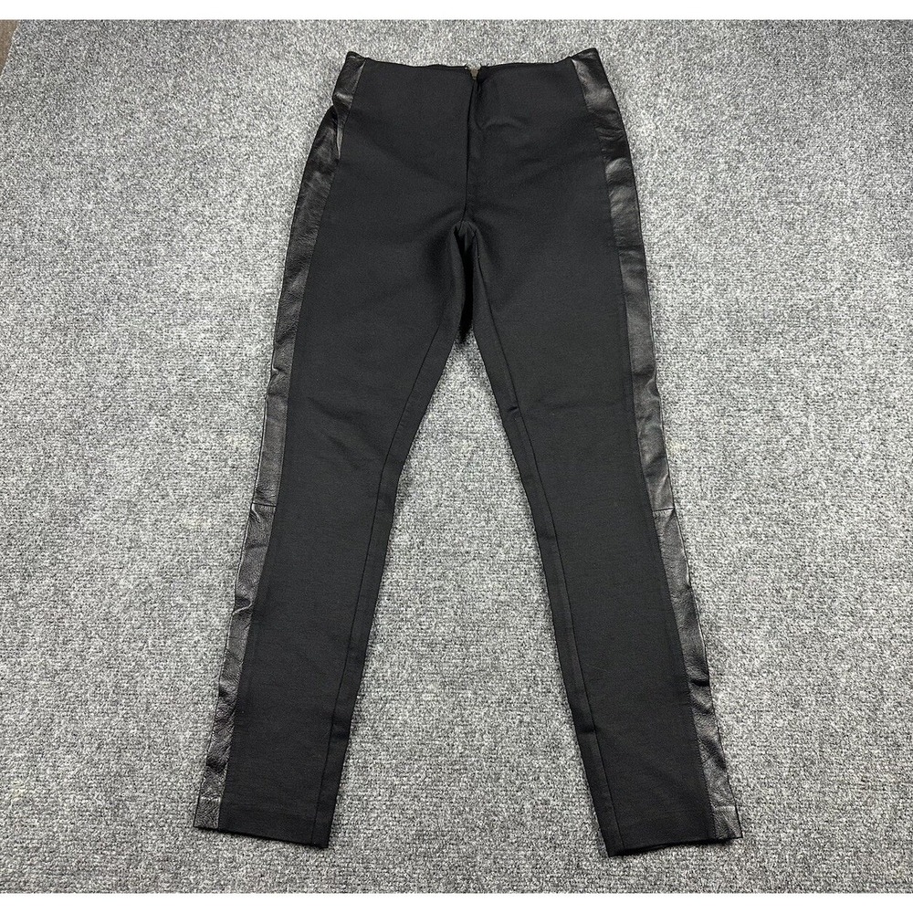 J. Crew Pixie Pants Womens Size 0S Stretch Black Back Zip Skinny Taper Leg 25X26 - Picture 2 of 12